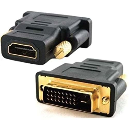 Hdmi Dişi DVI Erkek 24+1 Dönüştürücü Aparat