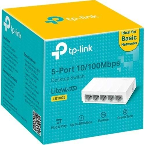 TP-Lınk LS1005 5 Port 10100 Desktop Switch